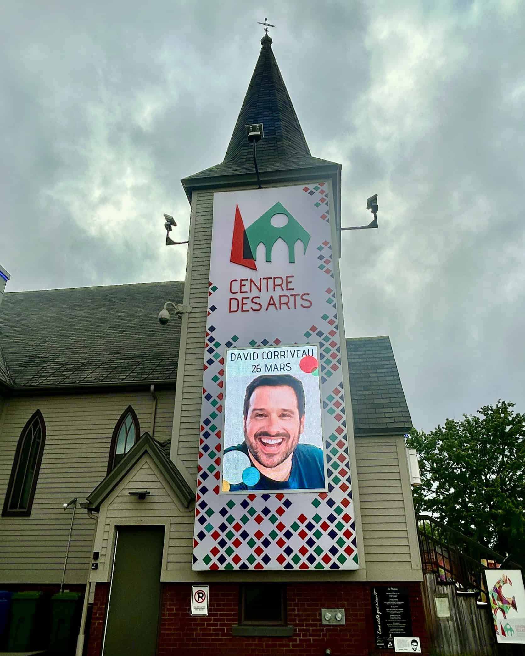 Photo of a Side view of the Centre des arts d'Edmundston, New Brunswick